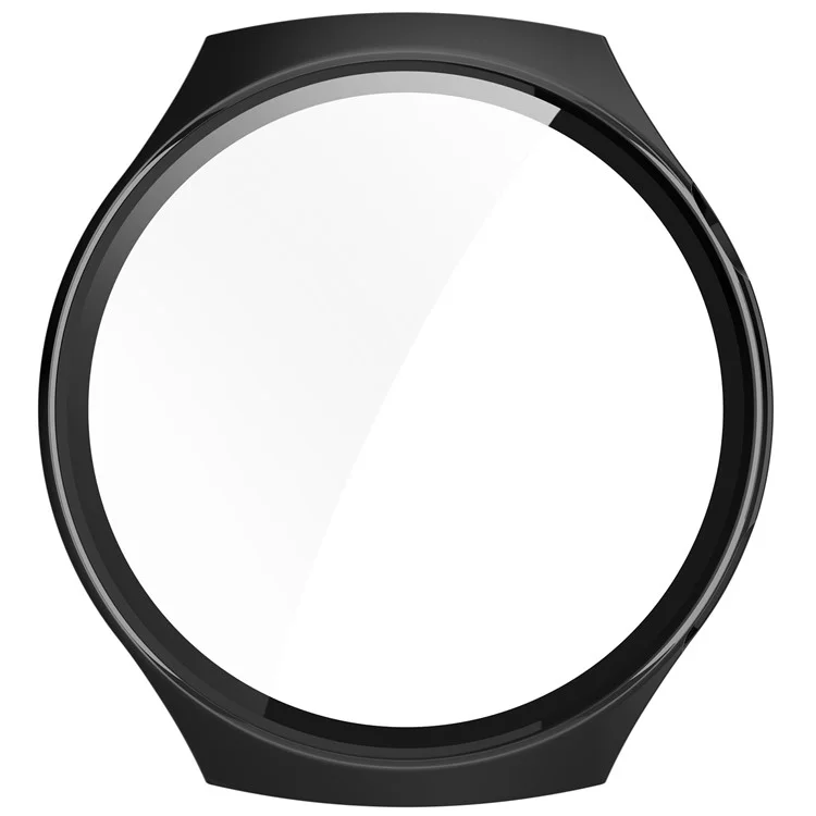 For Huawei Watch 4 Pro Hard PC Watch Case with Built-in Tempered Glass Screen Film - Black