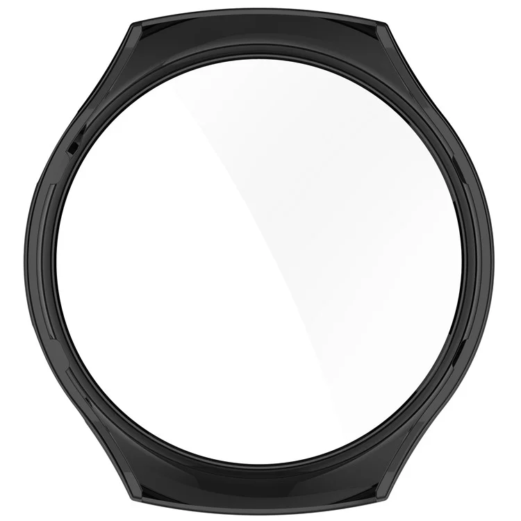 For Huawei Watch 4 Pro Hard PC Watch Case with Built-in Tempered Glass Screen Film - Black