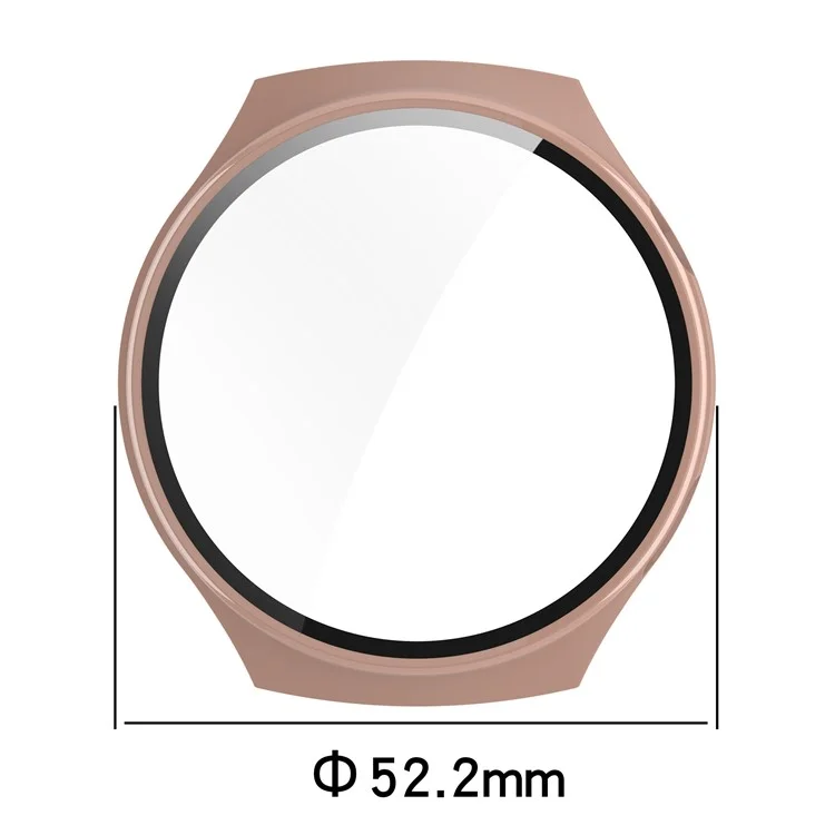 For Huawei Watch 4 Pro Hard PC Watch Case with Built-in Tempered Glass Screen Film - Black