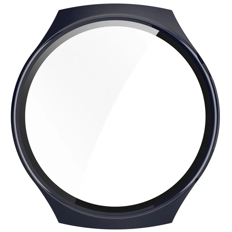 Pour Huawei Watch 4 Pro Étui en PC dur avec film de protection d'écran en verre trempé intégré - Bleu foncé