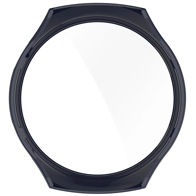Pour Huawei Watch 4 Pro Étui en PC dur avec film de protection d'écran en verre trempé intégré - Bleu foncé