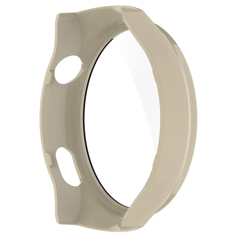 For Huawei Watch 4 Pro Hard PC Watch Case with Built-in Tempered Glass Screen Film - Ivory White