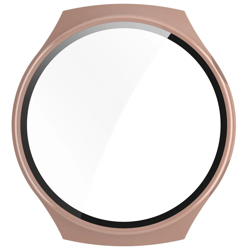 For Huawei Watch 4 Pro Hard PC Watch Case with Built-in Tempered Glass Screen Film - Pink