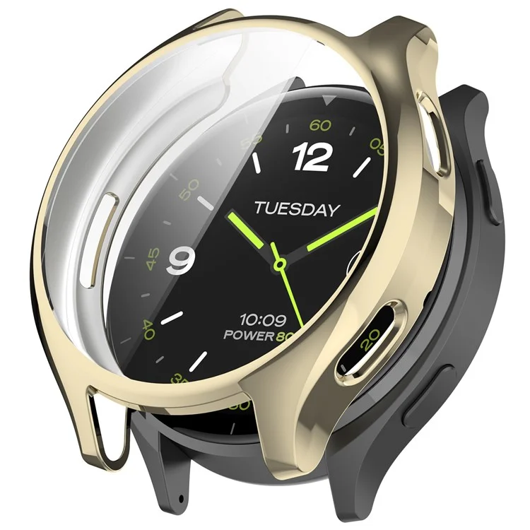 Para Capa Protetora de Cobertura Completa Eletrolítica TPU para Relógio Xiaomi Watch 2 - Dourado