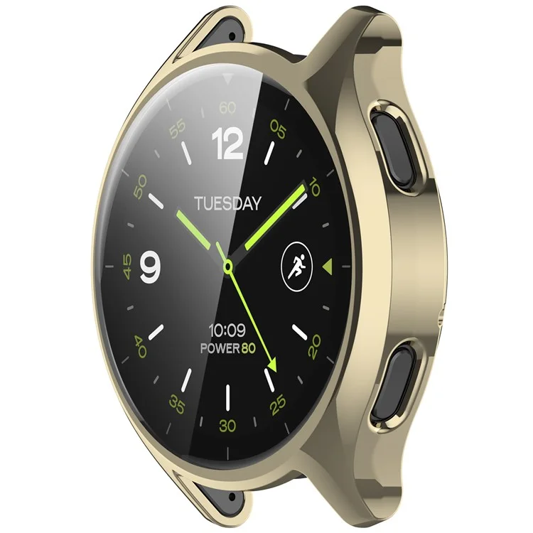 Para Capa Protetora de Cobertura Completa Eletrolítica TPU para Relógio Xiaomi Watch 2 - Dourado
