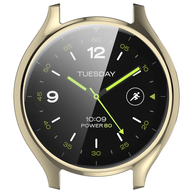 Para Capa Protetora de Cobertura Completa Eletrolítica TPU para Relógio Xiaomi Watch 2 - Dourado