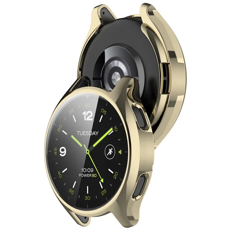 Para Capa Protetora de Cobertura Completa Eletrolítica TPU para Relógio Xiaomi Watch 2 - Dourado