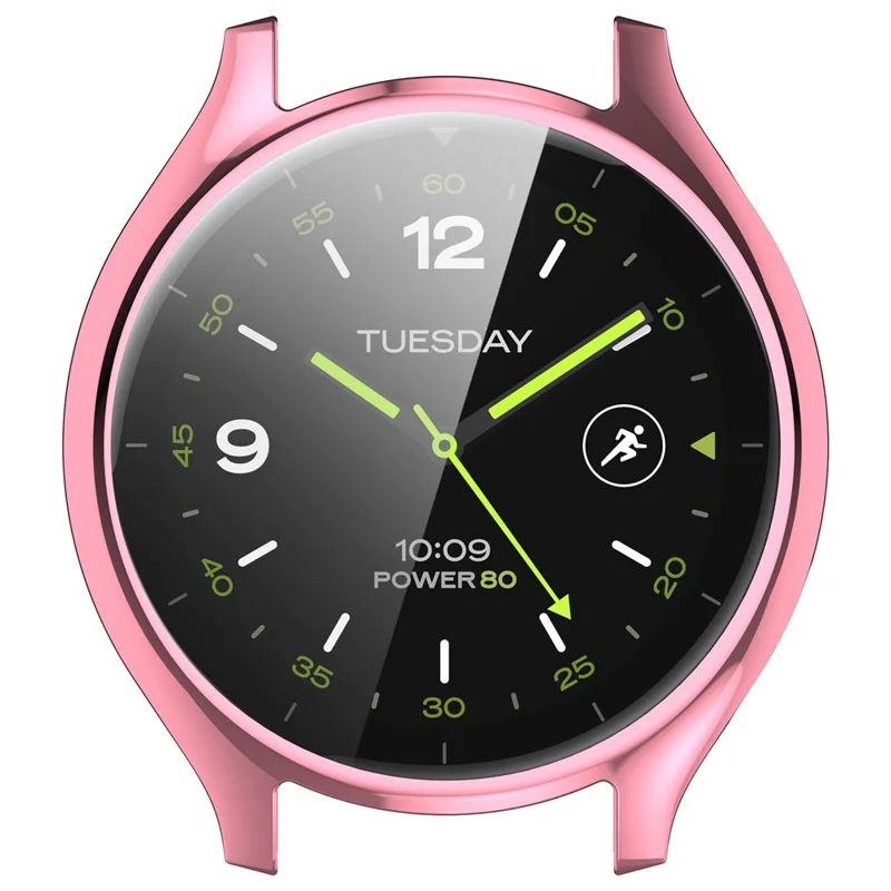 For Xiaomi Watch 2 Elektropladeret TPU Urbeskyttelse Helt Dækkende Beskyttende Cover - Pink