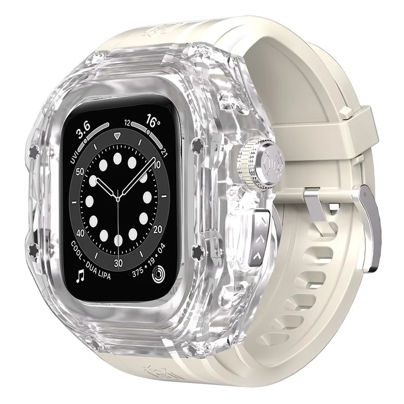 SHELLBOX pour Apple Watch Ultra 49mm / Ultra 2 49mm Étui de protection en PC avec bracelet - Blanc