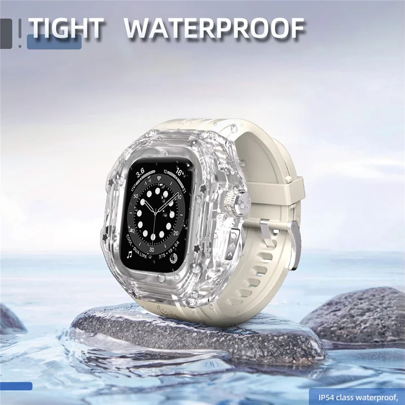 SHELLBOX pour Apple Watch Ultra 49mm / Ultra 2 49mm Étui de protection en PC avec bracelet - Blanc
