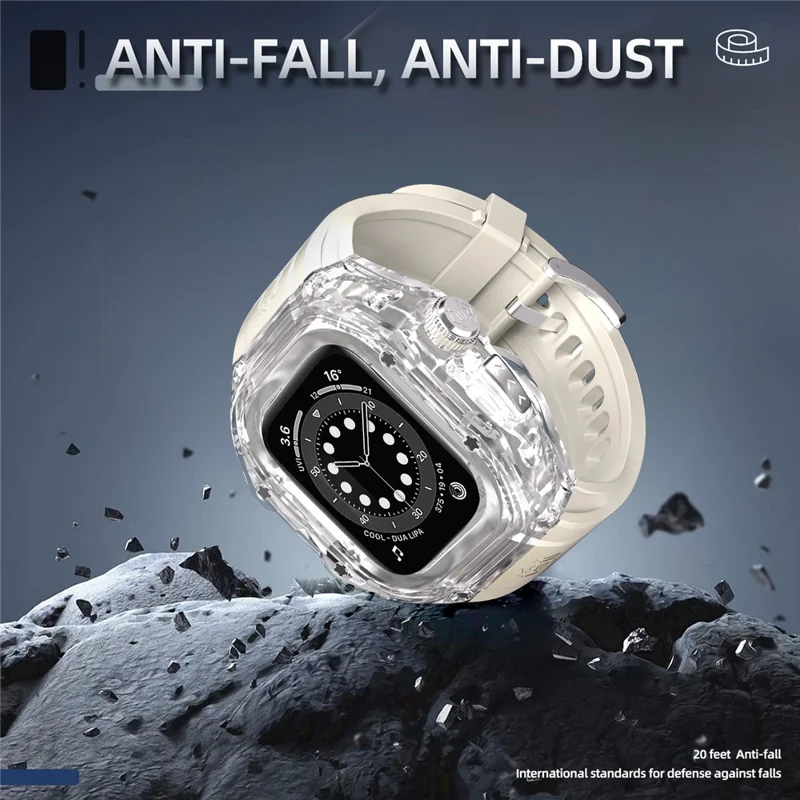 SHELLBOX pour Apple Watch Ultra 49mm / Ultra 2 49mm Étui de protection en PC avec bracelet - Blanc