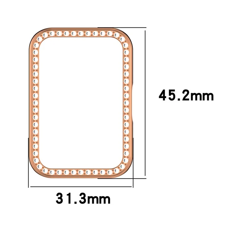 Per Samsung Galaxy Fit3 R390 Anti-Collision Watch Case Rhinestone Decor PC Hollow Clear Protective Frame