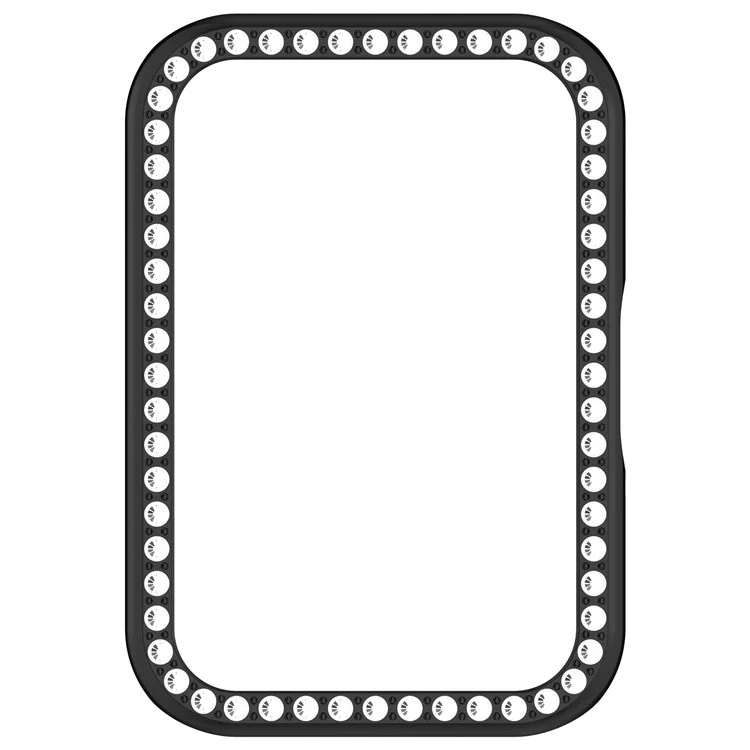 Für Samsung Galaxy Fit3 (SM-R390) Rhinestone Decor PC Watch Case Anti-Scratch Hollow Frame - Elektroplattiert Schwarz