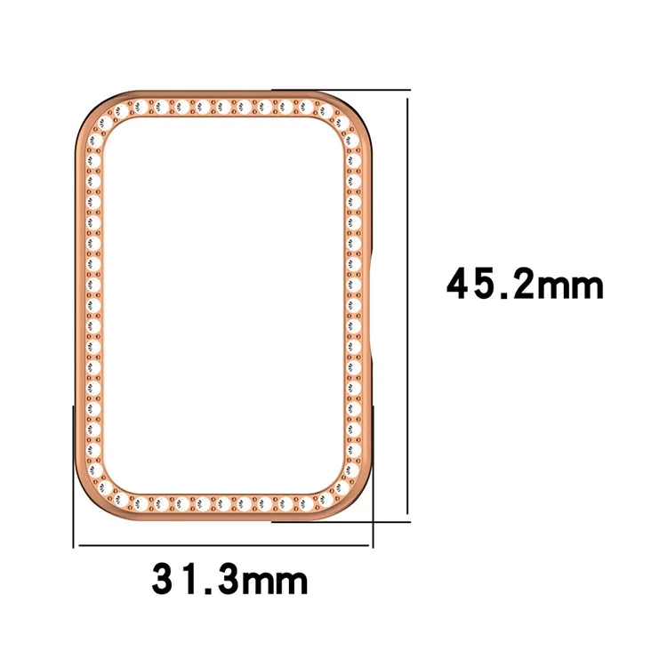 Für Samsung Galaxy Fit3 (SM-R390) Rhinestone Decor PC Watch Case Anti-Scratch Hollow Frame - Elektroplattiert Schwarz