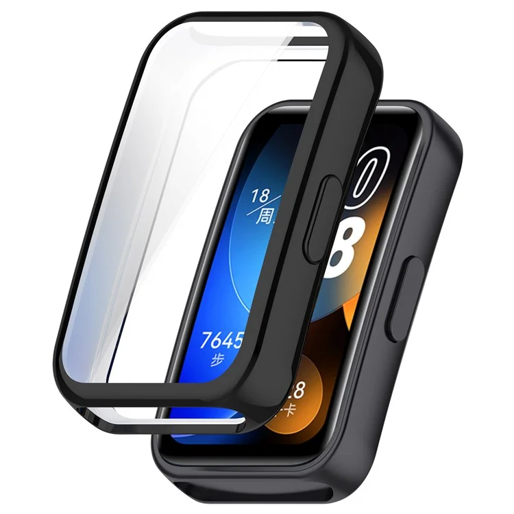 For Huawei Band 9 / 9 NFC / 8 / 8 NFC TPU Watch Protective Case Electroplating Full Coverage Shell - Black