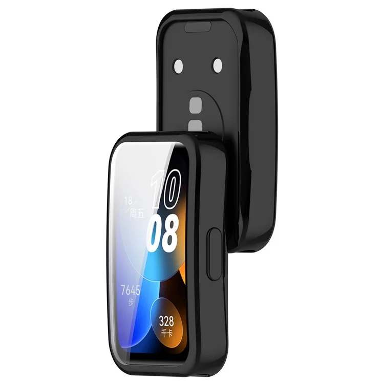 For Huawei Band 9 / 9 NFC / 8 / 8 NFC TPU Watch Protective Case Electroplating Full Coverage Shell - Black