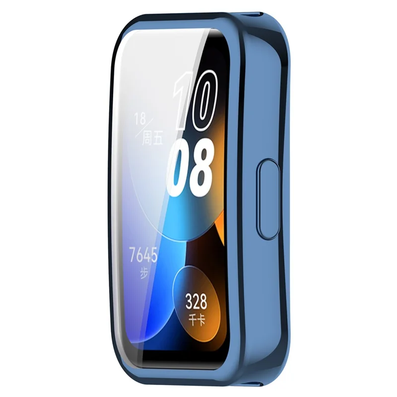 For Huawei Band 9 / 9 NFC / 8 / 8 NFC TPU Watch Protective Case Electroplating Full Coverage Shell - Navy Blue
