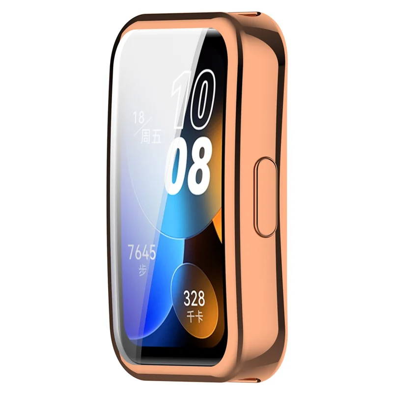 Para Huawei Band 9 / 9 NFC / 8 / 8 NFC Capa Protetora de Relógio TPU Revestimento de Cobertura Total - Rosa Dourado