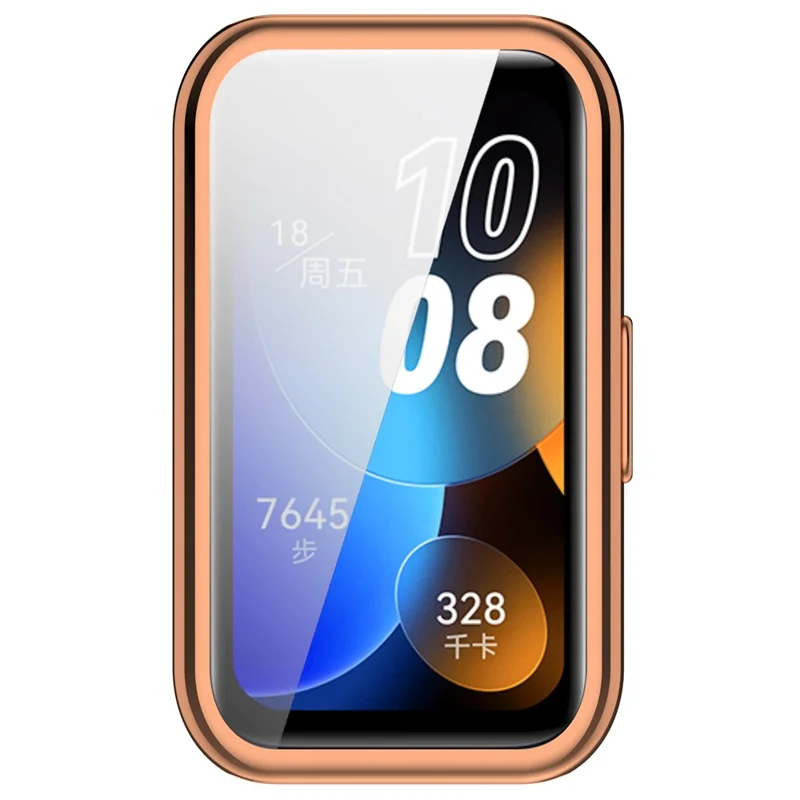 Para Huawei Band 9 / 9 NFC / 8 / 8 NFC Capa Protetora de Relógio TPU Revestimento de Cobertura Total - Rosa Dourado