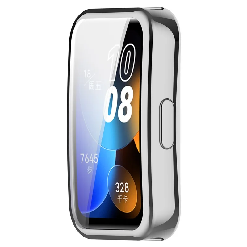 For Huawei Band 9 / 9 NFC / 8 / 8 NFC TPU Watch Protective Case Electroplating Full Coverage Shell - Silver