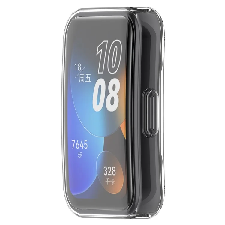 For Huawei Band 9 / 9 NFC / 8 / 8 NFC TPU Full Cover Watch Protective Case Electroplating Shell - Transparent White