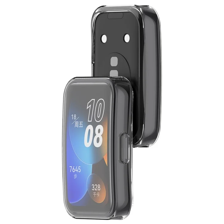 For Huawei Band 9 / 9 NFC / 8 / 8 NFC TPU Full Cover Watch Protective Case Electroplating Shell - Transparent White