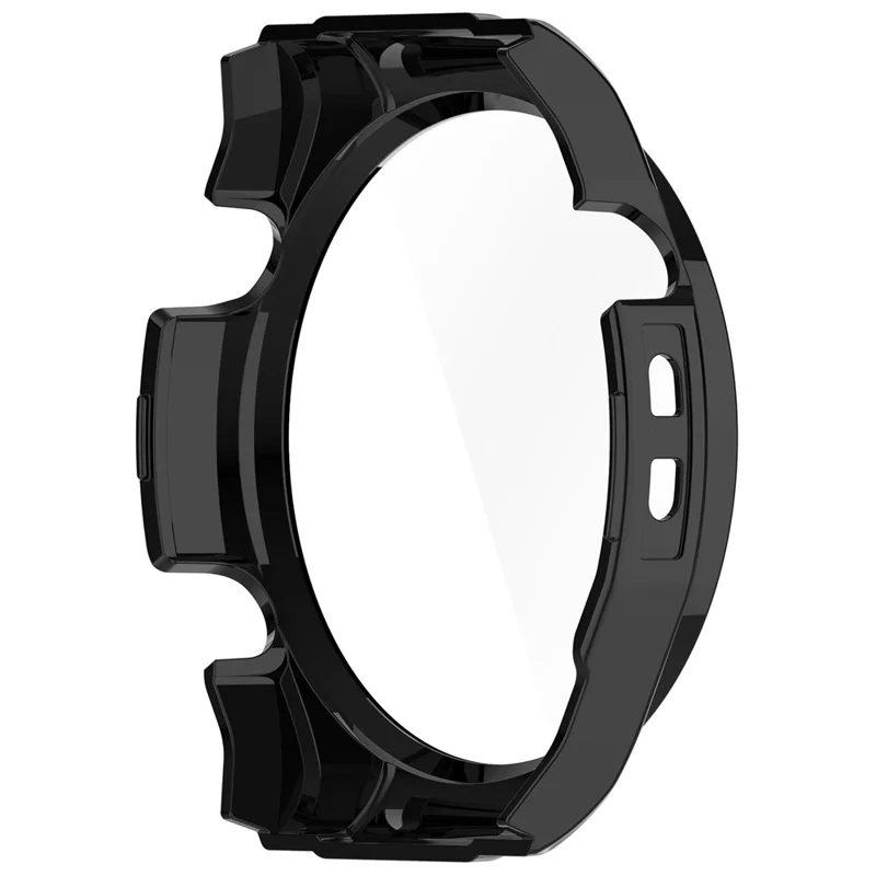 Für Haylou Watch R8 Gehäuse PC Schutzhülle mit Gehärtetem Glasbildschirmfolie - Schwarz