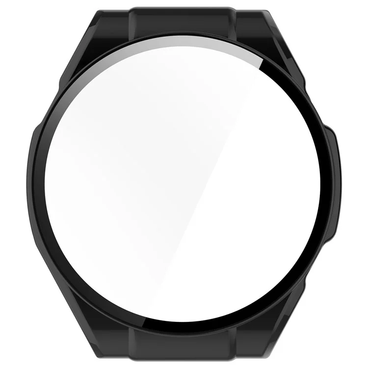 Für Haylou Watch R8 Gehäuse PC Schutzhülle mit Gehärtetem Glasbildschirmfolie - Schwarz