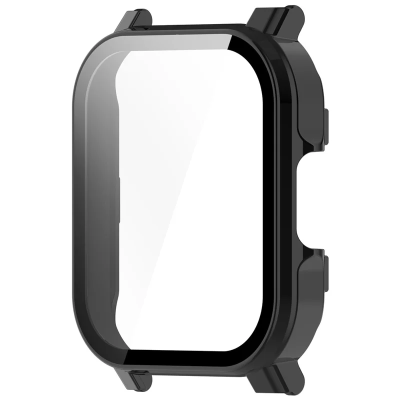Para Haylou Smart Watch 2 LS02 Anti-Drop PC Watch Case com Filme de Vidro Temperado Integrado - Preto