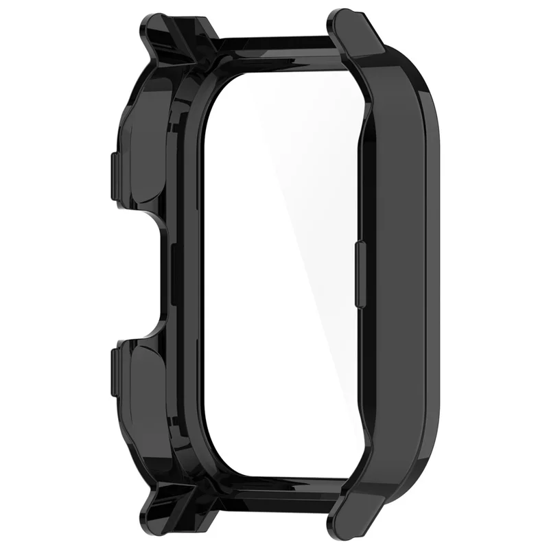 Para Haylou Smart Watch 2 LS02 Anti-Drop PC Watch Case com Filme de Vidro Temperado Integrado - Preto