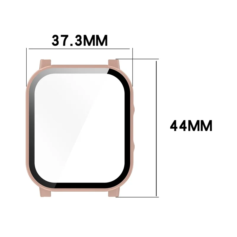 Para Haylou Smart Watch 2 LS02 Anti-Drop PC Watch Case com Filme de Vidro Temperado Integrado - Preto