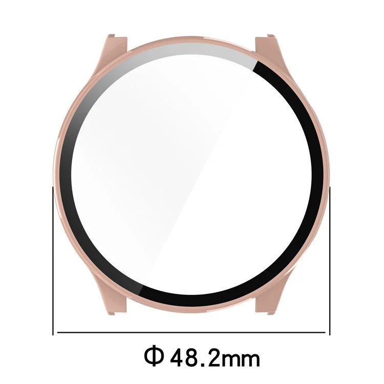 For Haylou Solar Plus RT3 / LS16 Hard PC Watch Protective Cover with Built-In Tempered Glass Screen Protector - Black