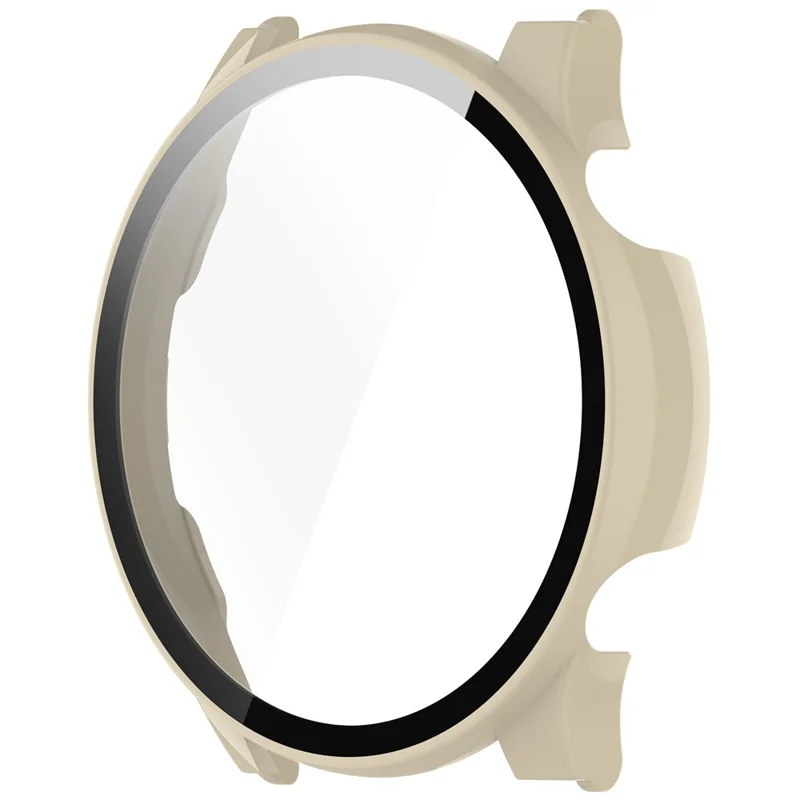 Voor Haylou Solar Plus RT3/LS16 harde PC-horlogebeschermer met ingebouwde gehard glas schermbeschermer - Ivoorwit