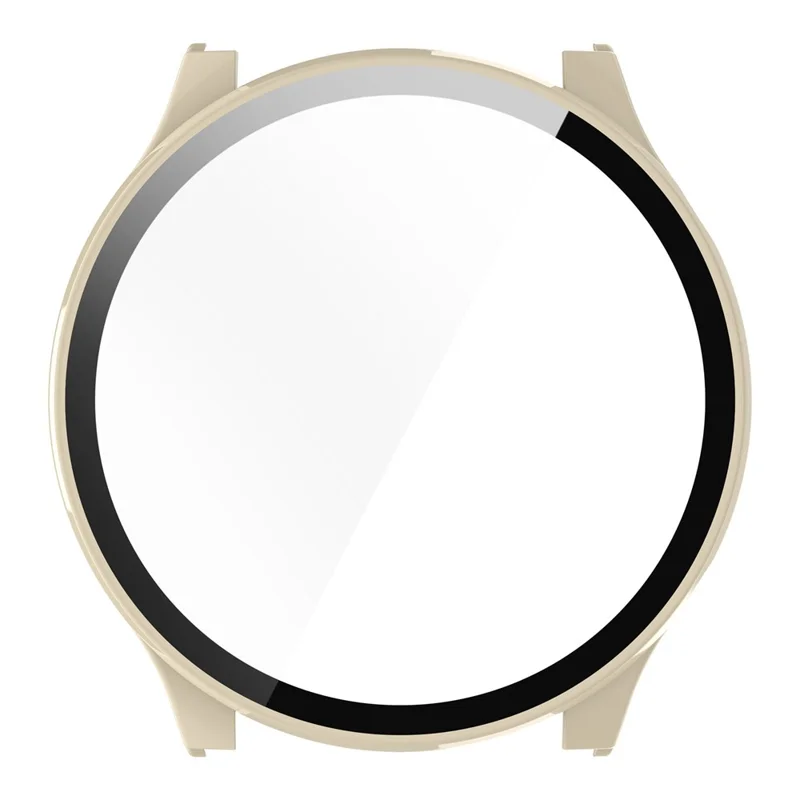 Voor Haylou Solar Plus RT3/LS16 harde PC-horlogebeschermer met ingebouwde gehard glas schermbeschermer - Ivoorwit