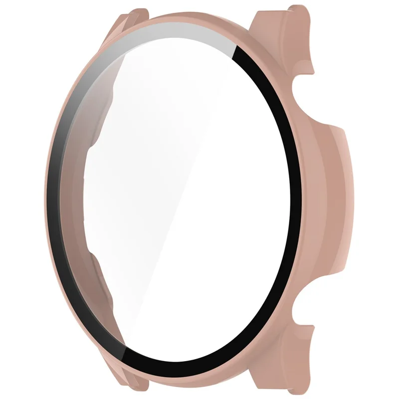 For Haylou Solar Plus RT3/LS16 Hard PC Watch Protective Cover with Built-in Tempered Glass Screen Protector - Pink