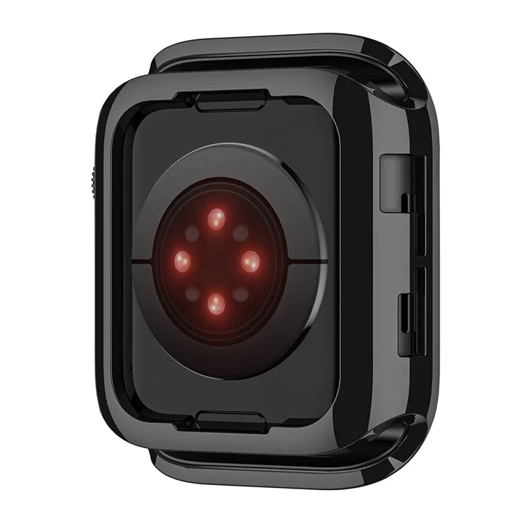 For Apple Watch Series 9 8 7 45mm / 6 5 4 SE (2023) SE (2022) SE 44mm / 3 2 1 42mm TPU Watch Cover Electroplated Hollow Frame - Black