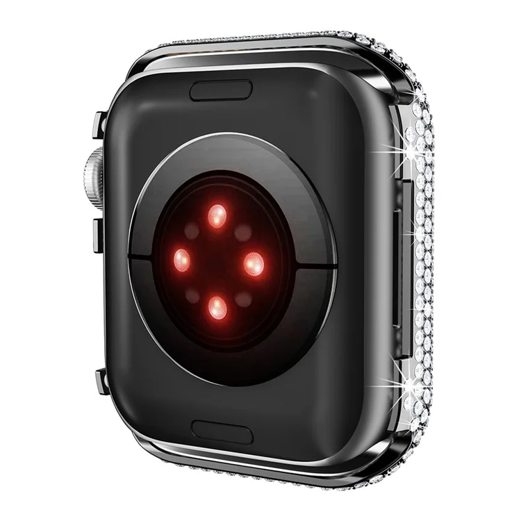 Per Apple Watch Series 4 / 5 / 6 / SE / SE (2022) 40Mm Watch Case Rhinestone Alloy Protective Frame - Nero