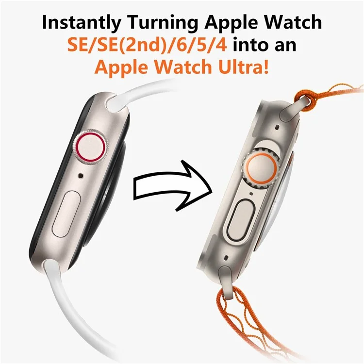 Watch Cover for Apple Watch Series 4 / 5 / 6 / SE / SE (2022) 44mm Aluminum Alloy Protective Case - Titanium