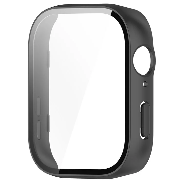 For Huawei Watch Fit 3 Watch Case PC Frame with Tempered Glass Screen Protector - Matte Black