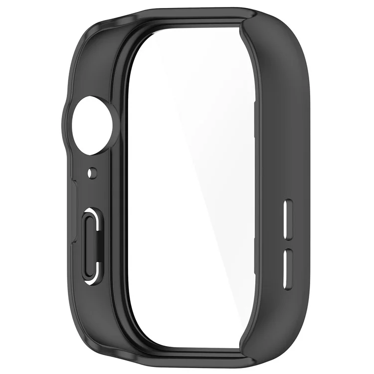 For Huawei Watch Fit 3 Watch Case PC Frame with Tempered Glass Screen Protector - Matte Black