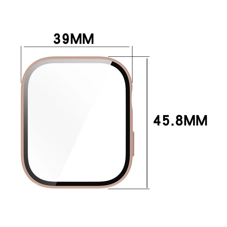For Huawei Watch Fit 3 Watch Case PC Frame with Tempered Glass Screen Protector - Matte Black