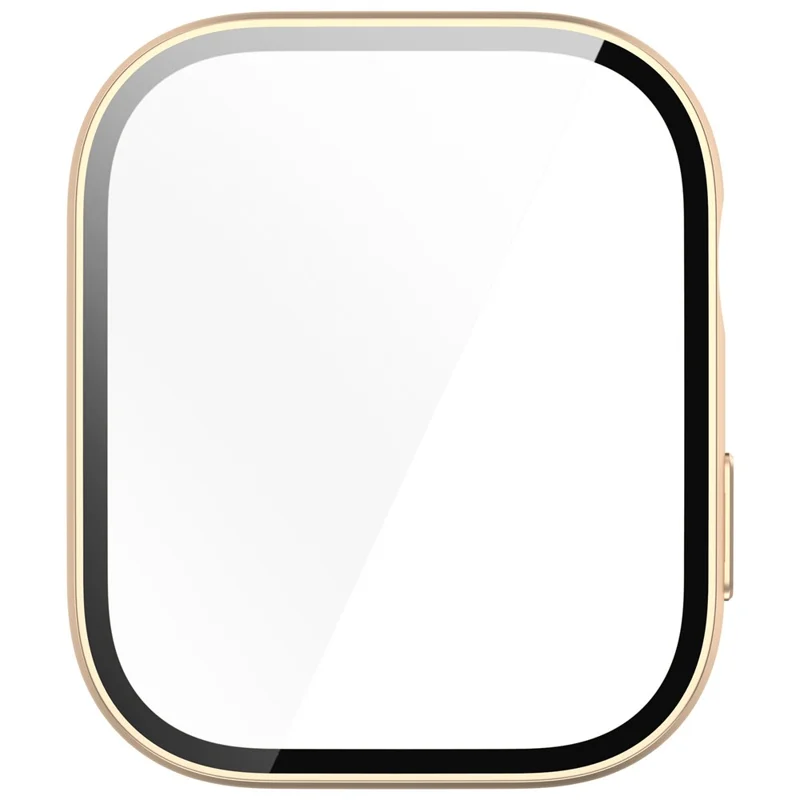 Per Huawei Watch Fit 3 Custodia per orologio PC Frame con protezione dello schermo in vetro temperato - Oro opaco