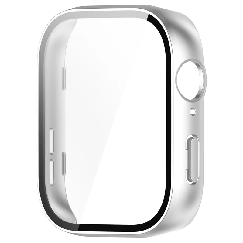 Pour Huawei Watch Fit 3 Boîtier de montre Cadre PC avec protecteur d'écran en verre trempé - Argent mat