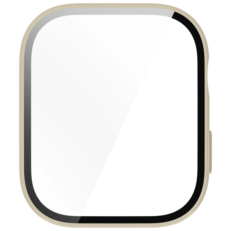 For Huawei Watch Fit 3 Watch Case PC Frame with Tempered Glass Screen Protector - Ivory White