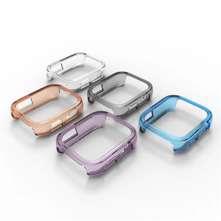 Pour Huawei Watch Fit 3 Case Half Cover TPU Protective Watch Frame - Transparent Orange