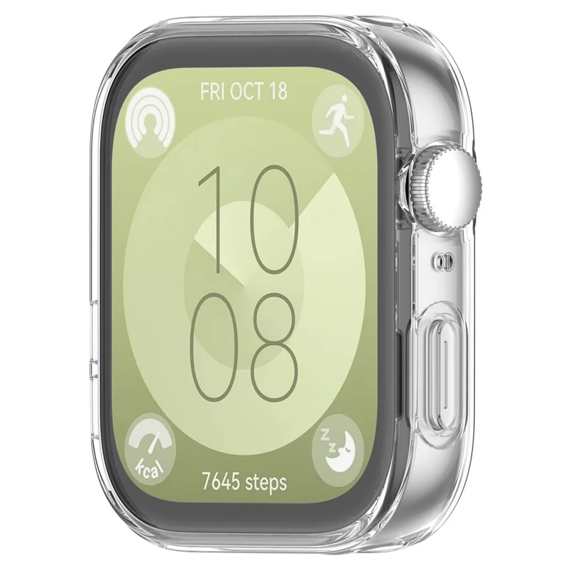 For Huawei Watch Fit 3 Case Electroplating TPU Full Protection Watch Cover - Transparent