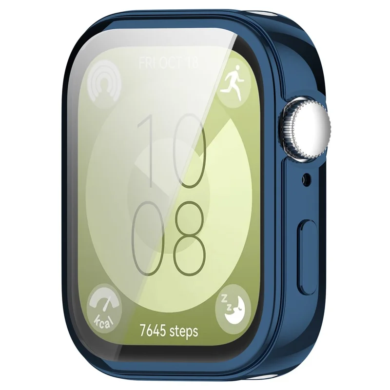 For Huawei Watch Fit 3 Case Electroplating TPU Full Protection Watch Cover - Blue