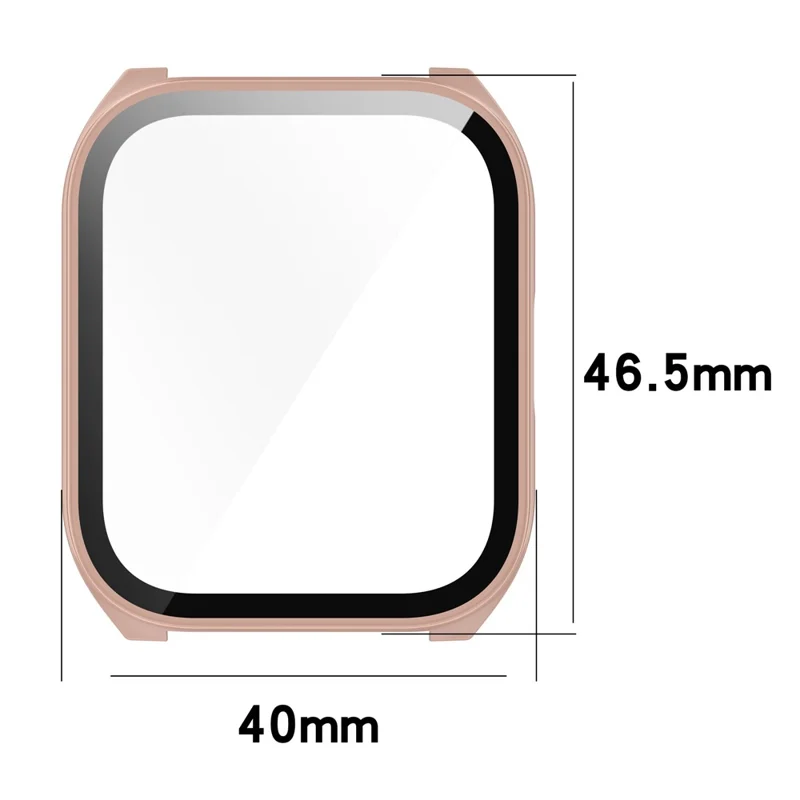 For Haylou Smart Watch 2 Pro (LS02 Pro) PC Protective Watch Case with Tempered Glass Screen Protector - Pink