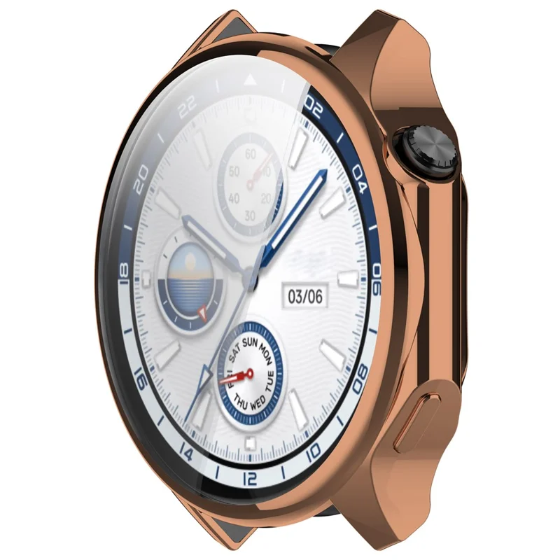 For Oppo Watch X / OnePlus Watch 2 Case Full Coverage Electroplating TPU Watch Cover - Rose Gold