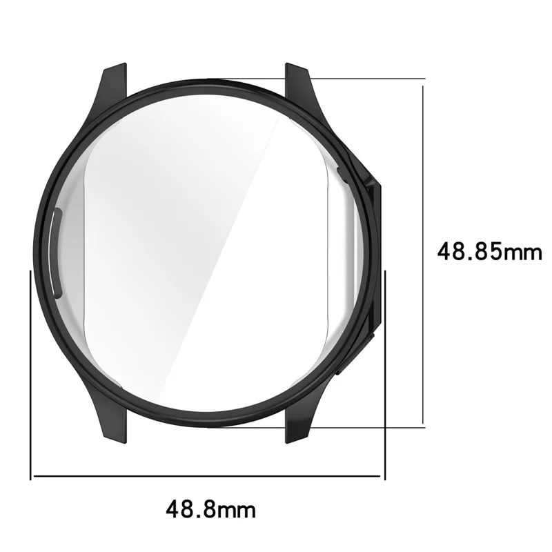 Pour Oppo Watch X / OnePlus Watch 2 Electroplating TPU Cover Full Coverage Watch Case - Bleu Nuit
